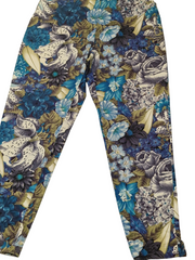 Kenzo vintage designer pants, 90s era floral high waisted